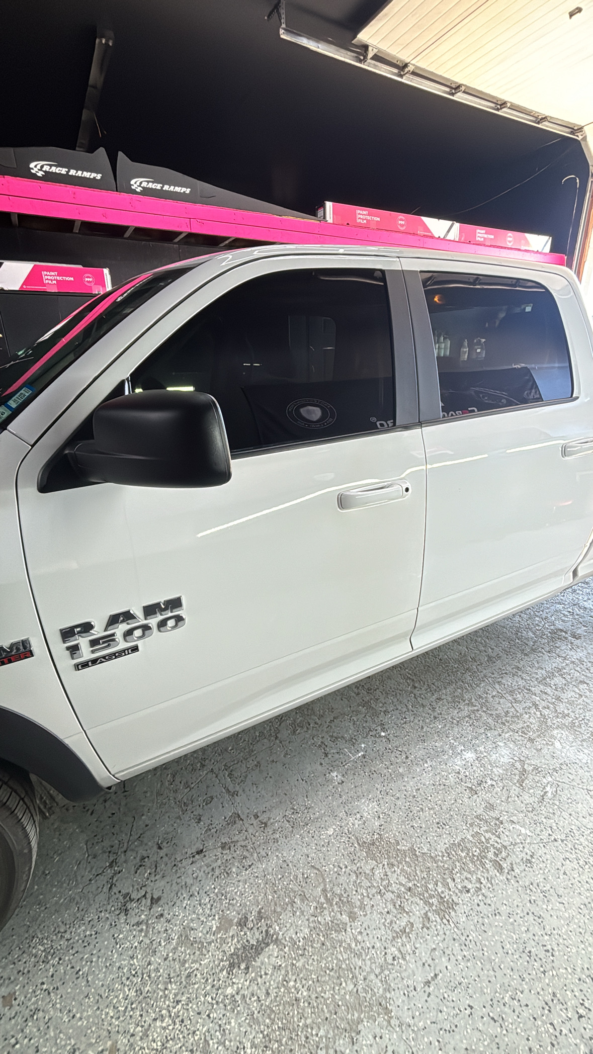 Truck tinted to match factory rear at Upstate PPF