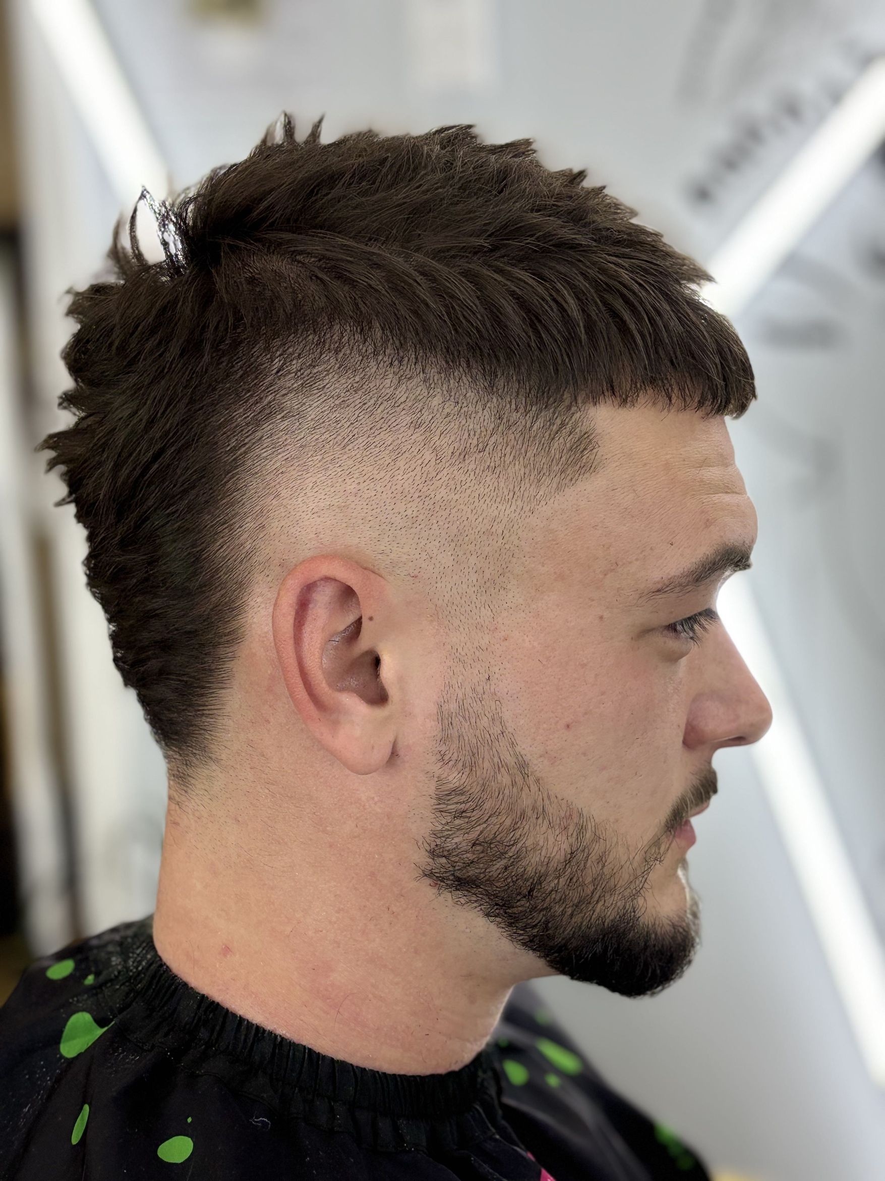 Fresh finished haircut with detailed blend near Colonie NY at VedaStudiosLLC