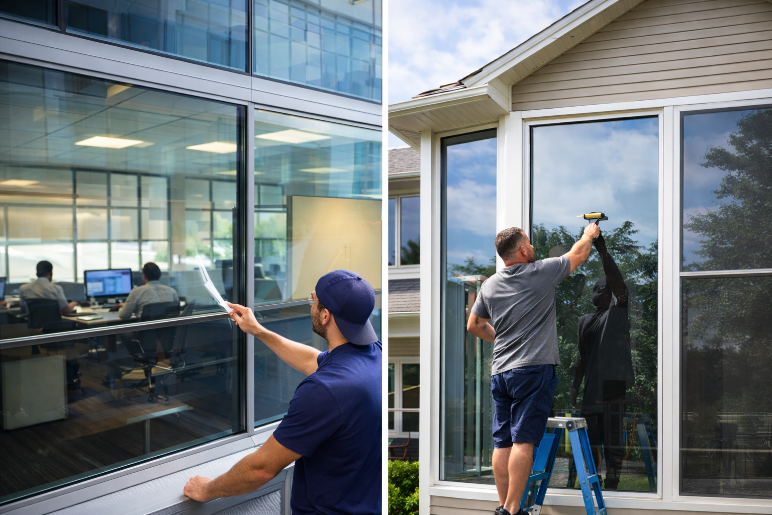Commercial and residential window film installation by Upstate PPF